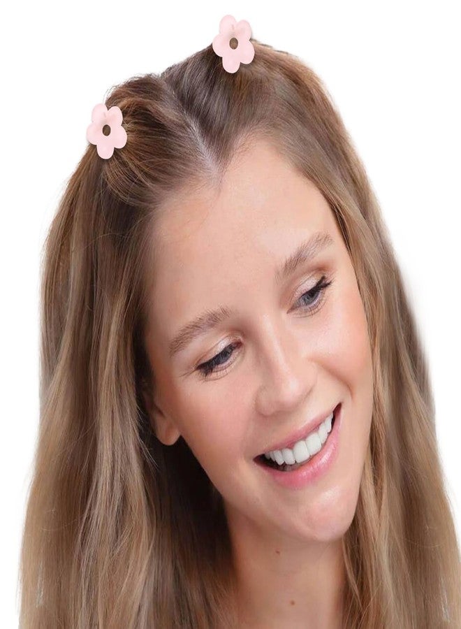 YISSION 20 Pcs Mini Flower Hair Clips for Girls Women Small Flower Claw Clips for Thin Thick Hair Tiny Hair Clips with Box Package Colorful Hair Accessories for Girls Women (5 Matte Colors) - Image 4